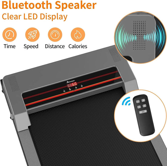 Walking Pad, under Desk Walking Pad Electric Treadmill Home Office Gym Exercise Fitness Machine W/App Control & Remote Control, 120KG Capacity