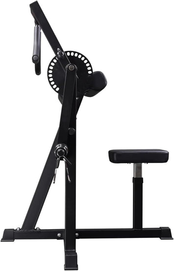 ATTIVO Adjustable Preacher Curl Weight Bench Arm Machine - Bicep Tricep Press Extension - Plate Loaded Exercise Equipment for Home Gym Workout Station