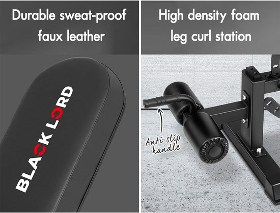 Foldable Weight Bench for Incline Decline Flat Dumbbell Press, Adjustable FID Bench with 14 Positions for Full Body Exercise, Utility Fitness Equipment for Commercial & Home Gym, Max 450Kg