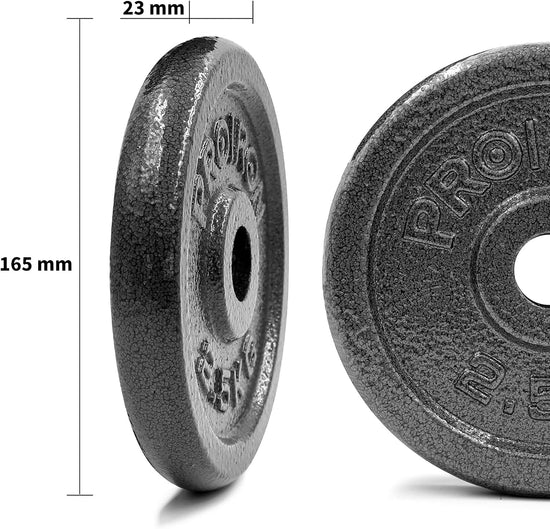 Cast Iron Weight Plates Set 1.25Kg,2.5Kg,5Kg,10Kg (Choice of Sizes) for 1" Dumbbell Handle Bar