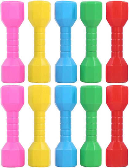 Kids Weight Set Dumbbells Set for Toddlers | Barbell Fitness Exercise Equipment for Home Gym Workout (Set of 10 Pcs) Kids Weight