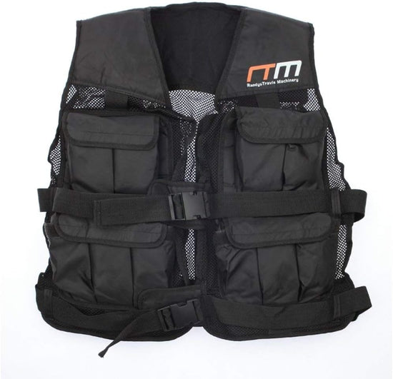 Weighted Weight Vest 40Lbs - Gym Exercise Training Sport Vest Strength Weightlifting Bodybuilding Workout Exercise Home Gym - One Size Fits All Gear