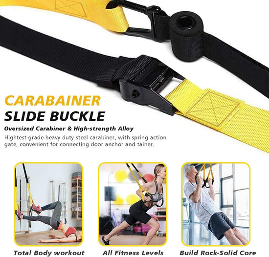 Suspension Trainer Home Gym Equipment Sling Trainer Workout Bands Fitness Straps Indoor Outdoor