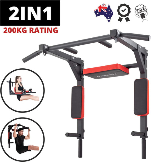 Pull up Bar and Dip Station by  Heavy Duty Wall Mounted Multi Grip Chip up Bar and Dip Bar for Home Gym Body Weight Exercise and Strength Training