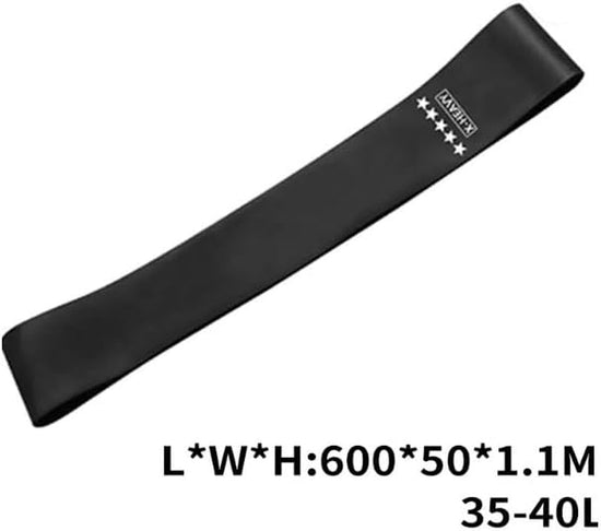 Fitness Resistance Bands for Indoor/Outdoor Workouts and Muscle Toning, with Each Band Indicating Different Strength Levels, Black-Extra Heavy, Red-Heavy, Yellow-Medium, Blue-Light, Green-Extra Light