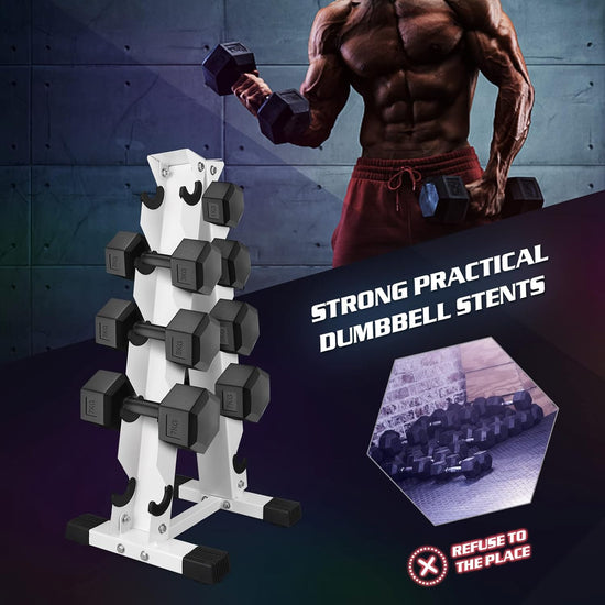 Dumbbell Rack, Solid Steel Dumbbell Storage Stand Holder, A-Frame Weight Dumbbell Storage Racks, Free Weights Dumbbells Set for Home Gym Exercise