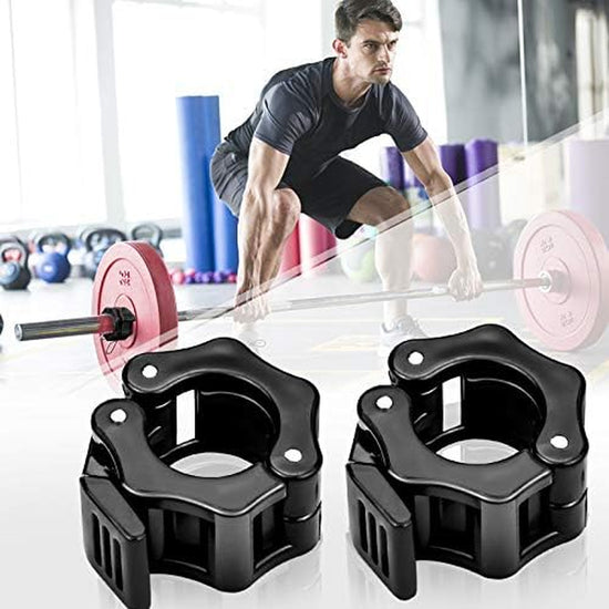 2Pcs Olympic Barbell Clips 30Mm Weightlifting Bar Clips Professional Olympic Weight Barbell Locks Collar Clamp for Workout Fitness & Strength Training