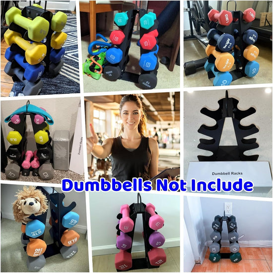 Dumbbell Rack, Weight Rack for Dumbbells, 4 Tiers A-Frame Dumbbell Rack Stand with Handle, Alloy Steel Dumbbell Rack for Home Gyms and Offices (Dumbbell Rack Only)