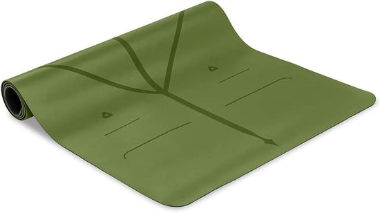 Original Yoga Mat – Free Yoga Bag Included - Patented Alignment System, Warrior-Like Grip, Non-Slip, Eco-Friendly and Biodegradable, Sweat-Resistant, Long, Wide, 4.2Mm Thick Mat for Comfort