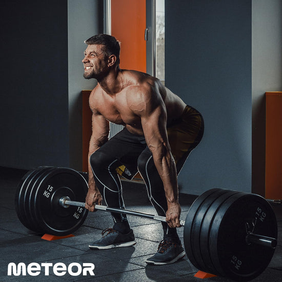 Meteor Deadlift Silicone Wedge (1 Pair) - Non-Slip Deadlift Pad, Barbell Pad, a Barbell Jack Alternative for Safe Loading/Unloading - Essential for Weightlifting, Crossfit & Home Gym