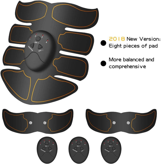 Muscle Toner,  Abdominal Toning Belt, EMS Abs Trainer Wireless Body Gym Workout Home Office Fitness Equipment for Abdomen/Arm/Leg Training Men Women