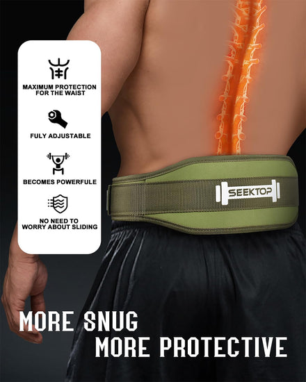 Weight Lifting Belt - Gym Lifting Belt for Men & Women, Quick Locking Back Support for Powerlifting, 4 Inch Neoprene Weightlifting Belt for Cross Training, Squats, Workout