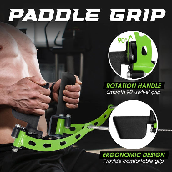 Neutral Multi-Grip Wide LAT Pulldown Attachments Bar/Spreader/Paddle Grip for Home Gym Cable Pulley System Machine