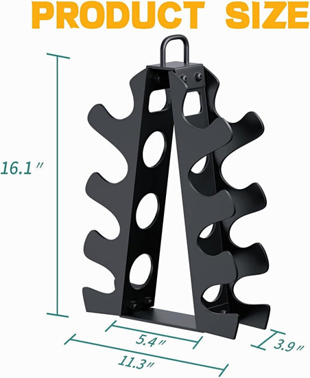 Dumbbell Rack, Weight Rack for Dumbbells, 4 Tiers A-Frame Dumbbell Rack Stand with Handle, Alloy Steel Dumbbell Rack for Home Gyms and Offices (Dumbbell Rack Only)
