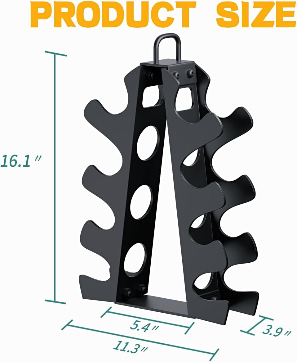 Dumbbell Rack, Weight Rack for Dumbbells, 4 Tiers A-Frame Dumbbell Rack Stand with Handle, Alloy Steel Dumbbell Rack for Home Gyms and Offices (Dumbbell Rack Only)