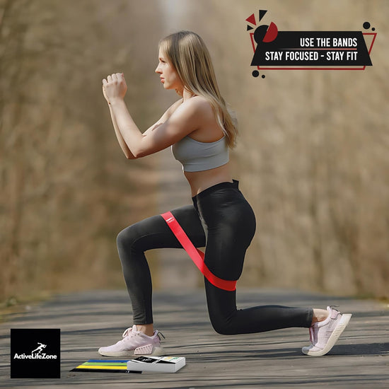 Resistance Bands, (Set of 5) Non-Slip Heavy Duty - Fitness Loop Bands - Workout Muscle Joint Activation Glute Butt Physical Therapy - Ideal for Home, Gym, Yoga, Pilates – Skin Friendly