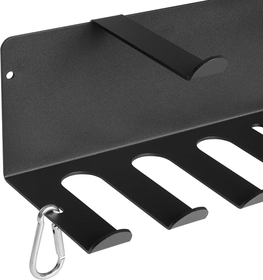 Resistance Bands Rack Wall Mount Home Gym Equipment Storage Rack for Resistance Bands, Jump Ropes, Yoga Mat, Foam Roller, Chains, 16.5", Black