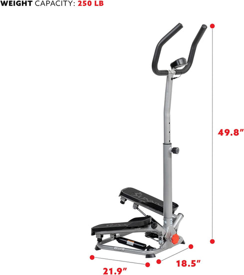 Twisting Stair Stepper Machine with Handlebar and Digital Display