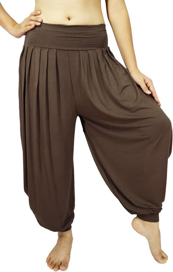 Women'S Drape Harem Aladdin Loose Elastic Waist Pants