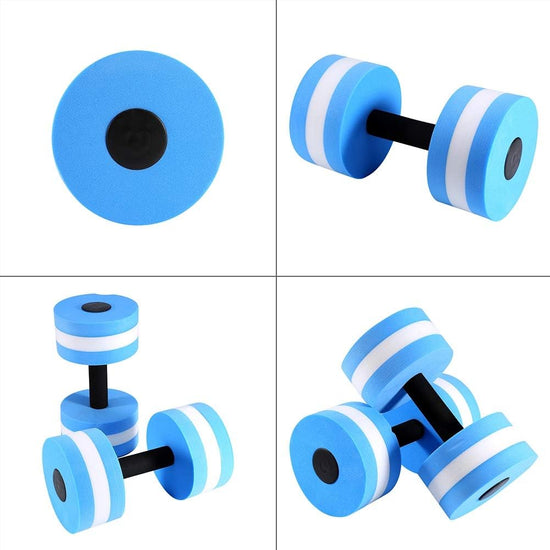 Water Dumbbells, 2PCS 10.6 X 5.9In Blue EVA Foam Aquatic Exercise Dumbbells, Pool Exercise Equipment Water Weights for Adults Water Exercise, Pool Exercise Fitness