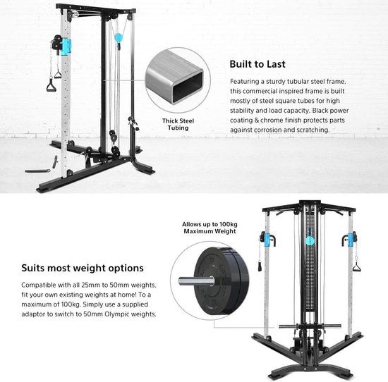 FT-10 Cable Crossover Station Gym Station Weight Lifting Training Home Gym