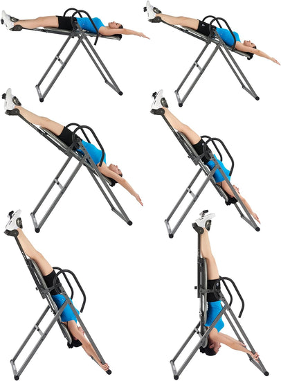 ITM4800 Advanced Heat and Massage Inversion Table,Black/Blue/Gray