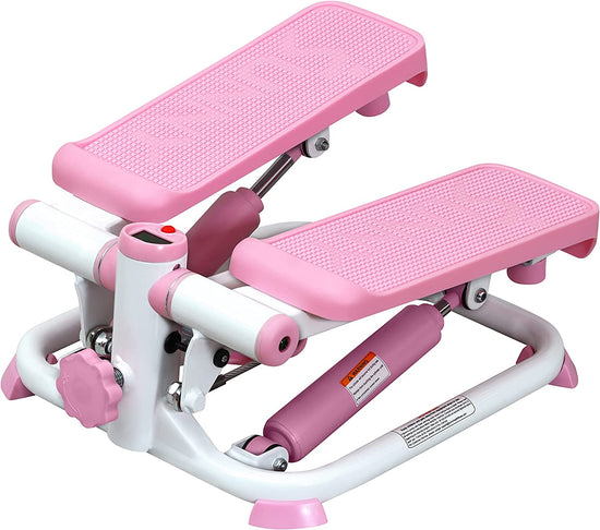 Exercise Stepping Machine, Portable Mini Stair Stepper for Home, Desk or Office Workouts in Pink