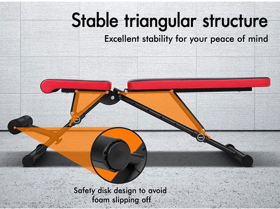 Fid Bench Weight Bench Press Foldable Full Body Training Equipment for Home Gym Workout Fitness
