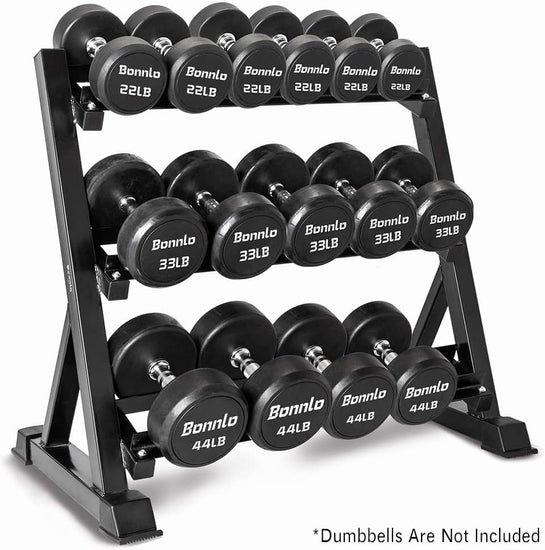 3-Tier Heavy Duty Dumbbell Rack Storage Racking Shelving Home Gym 300KG