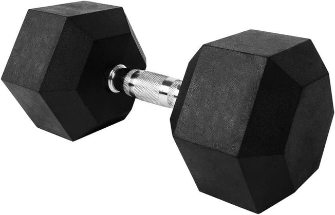 Rubber Hex Dumbbell, Weight Lifting and Strength Training Workout, Fitness Home Gym Sports Equipment Set, 5KG to 30KG, Available in Pair or Single Piece