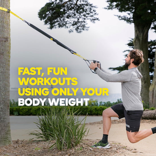 ALL-IN-ONE Suspension Training: Bodyweight Resistance System | Full Body Workouts for Home, Travel, and Outdoors | Build Muscle, Burn Fat, Improve Cardio | Free Workouts Included