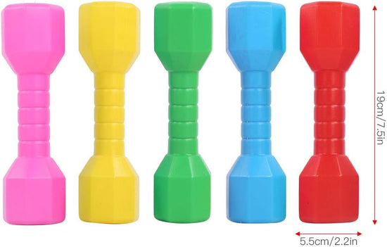 Kids Weight Set Dumbbells Set for Toddlers | Barbell Fitness Exercise Equipment for Home Gym Workout (Set of 10 Pcs) Kids Weight