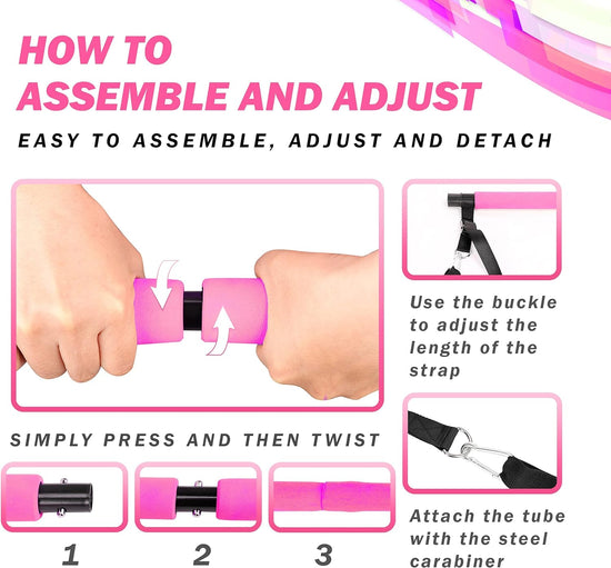 Pilates Bar Kit - 3-Section Yoga Stick for Men & Women - Portable Home Gym Exercise Stick - Muscle Toning, Stretching, Yoga & Full Body Workouts - Includes Adjustable Resistance Bands