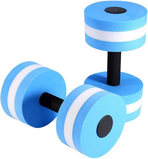 Water Dumbbells, 2PCS 10.6 X 5.9In Blue EVA Foam Aquatic Exercise Dumbbells, Pool Exercise Equipment Water Weights for Adults Water Exercise, Pool Exercise Fitness