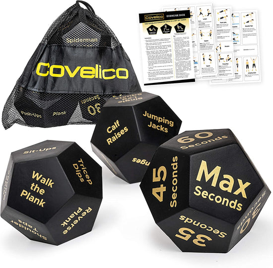 Exercise Dice Workout Set | Exercise & Fitness Equipment for Cardio and Strength | Gym Equipment Workout for Women