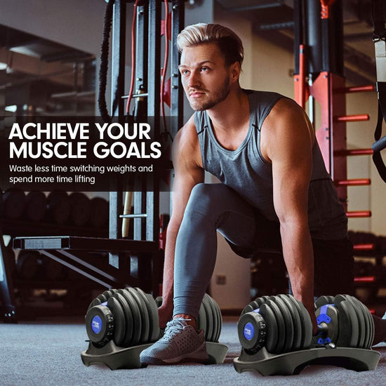 1X  24KG  Adjustable Home Gym Dumbbell - Blue