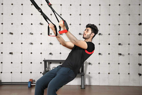Bodyweight Training Fitness Kit Include Cylinder Handles,Straps for Door Anchor Point for Adjustable Height Full Body Training Equipment V1