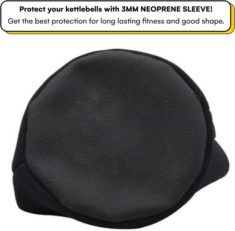 SPECIFIC to  PRODUCTS - Powder Coat Kettlebell Wrap (4-48 KG) - Floor Protector Kettlebell Cover with 3Mm Neoprene Sleeve for Gym or Home Fitness Kettlebell Protection