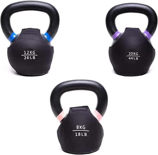 SPECIFIC to  PRODUCTS - Powder Coat Kettlebell Wrap (4-48 KG) - Floor Protector Kettlebell Cover with 3Mm Neoprene Sleeve for Gym or Home Fitness Kettlebell Protection