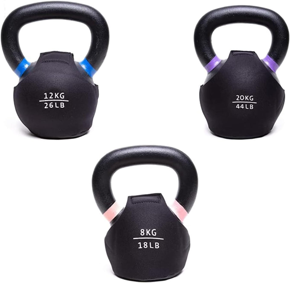 SPECIFIC to  PRODUCTS - Powder Coat Kettlebell Wrap (4-48 KG) - Floor Protector Kettlebell Cover with 3Mm Neoprene Sleeve for Gym or Home Fitness Kettlebell Protection