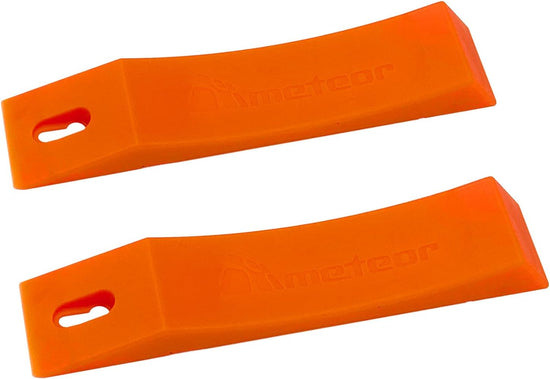 Meteor Deadlift Silicone Wedge (1 Pair) - Non-Slip Deadlift Pad, Barbell Pad, a Barbell Jack Alternative for Safe Loading/Unloading - Essential for Weightlifting, Crossfit & Home Gym