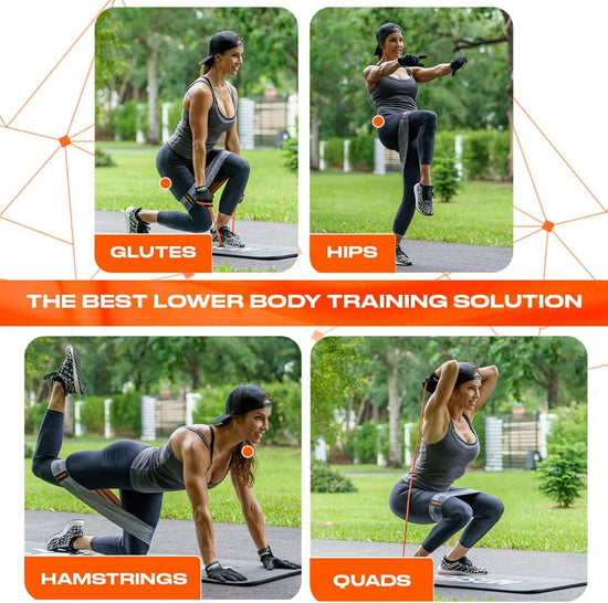 Resistance Bands for Legs and Butt Exercise Bands - Non Slip Elastic Booty Bands, 2 Levels Workout Bands Women Sports Fitness Band for Squat Glute Hip Training, Stretching, Strength Training