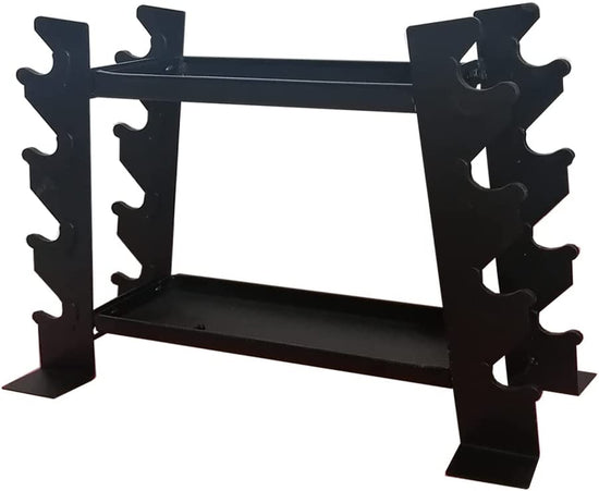 Compact Solid Metal Kettlebell Dumbbell Rack Storage Stand Home Gym Black 200KG