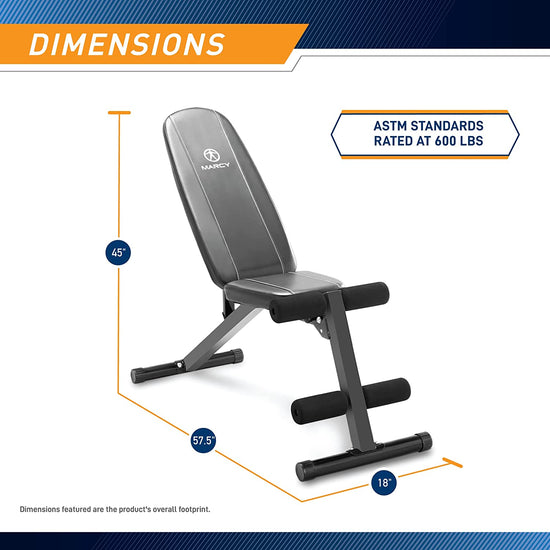 Multi-Position Workout Utility Bench for Home Gym Weightlifting and Strength Training SB-10115, Black
