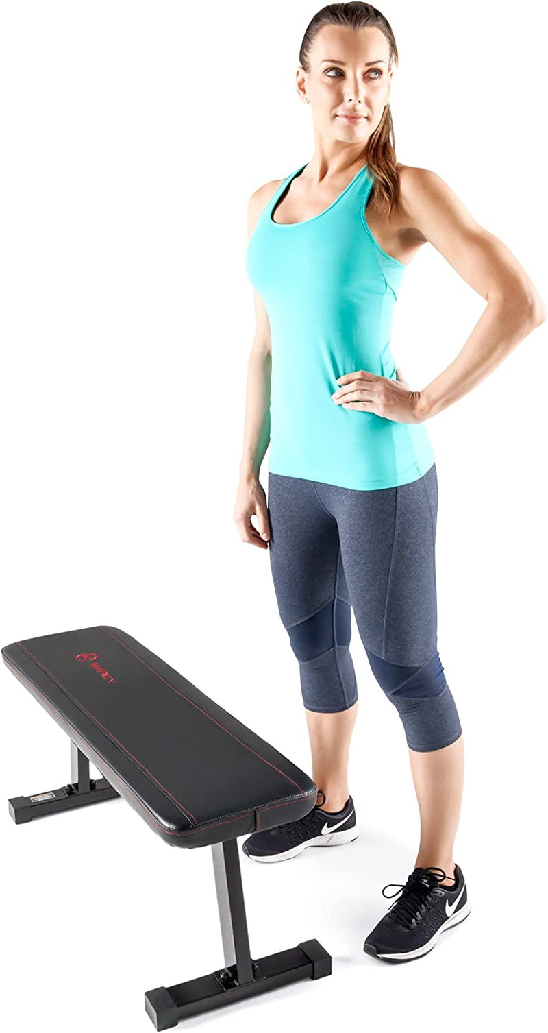 Flat Utility Weight Bench for Weight Training and Ab Exercises SB-315