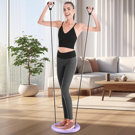 Twist Board 11.8'' Massage Waist Twisting Board with Pull Rope, AB Exercise with Counter 400KG Loading Waist Twisting Disc Quiet Indoor Fitness Equipment Waist Twisting Disc Exercise/438