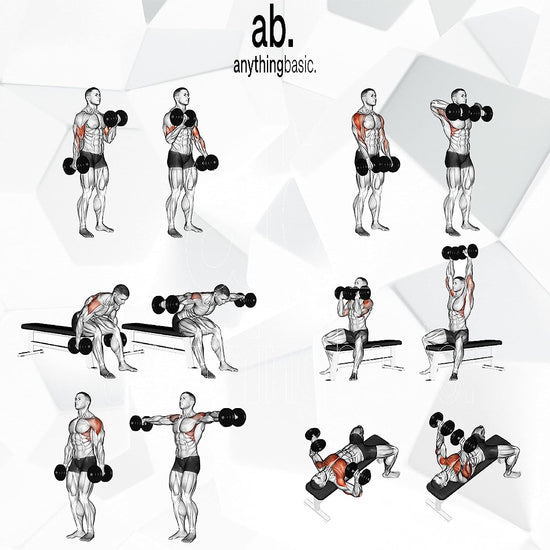 Anythingbasic PVC 20 Kg Home Gym Set | Black | Material : Iron, PVC, Sand and Cement | with 3 Feet Curl and Plain Gym Iron Rods, One Pair of Dumbbell Rods | with Skipping Rope and Other Accessories