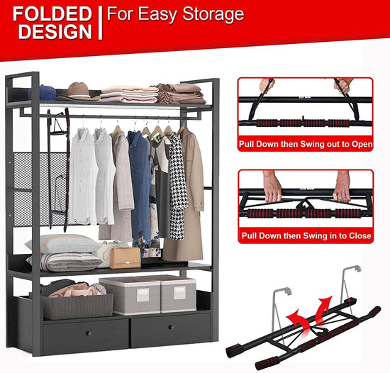 [2023 Upgrade] Multi-Grip Pull up Bar for Doorway, Portable Pullup Chin up Bar Home, No Screws, Multifunctional Dip Bar Fitness, Door Exercise Equipment Body Gym System Trainer