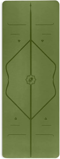 Original Yoga Mat – Free Yoga Bag Included - Patented Alignment System, Warrior-Like Grip, Non-Slip, Eco-Friendly and Biodegradable, Sweat-Resistant, Long, Wide, 4.2Mm Thick Mat for Comfort