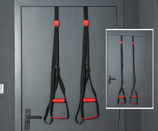 Bodyweight Training Fitness Kit Include Cylinder Handles,Straps for Door Anchor Point for Adjustable Height Full Body Training Equipment V1
